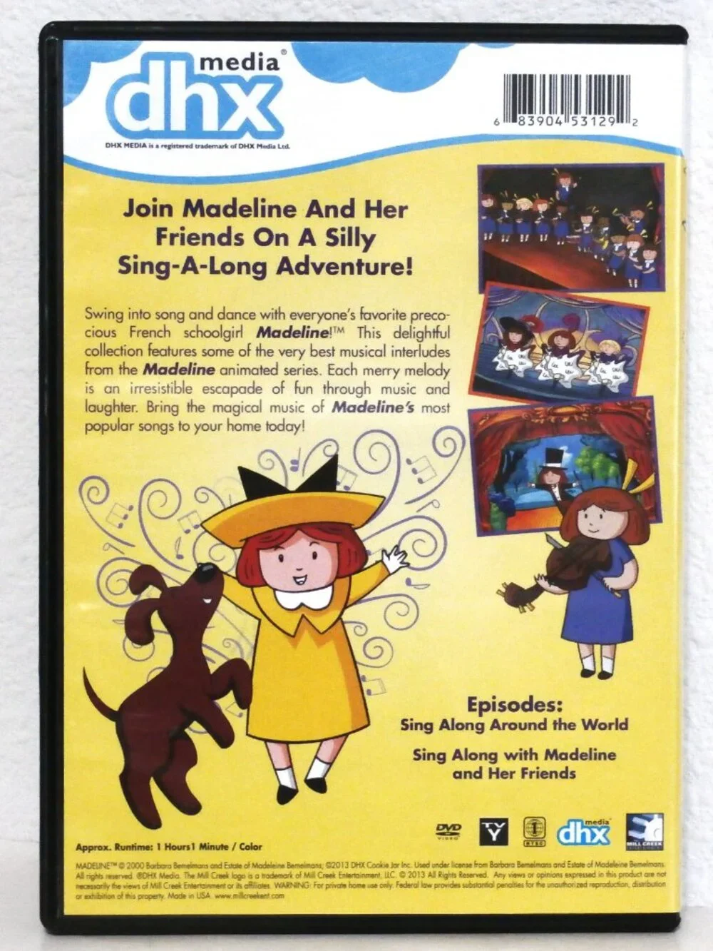 Madeline Set of Three DVD Movies Merry Musical Melodies/Winter Vacation/The Star